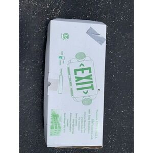 LED Green Exit Sign Emergency Light Adjustable Head Compact Combo ETL listed